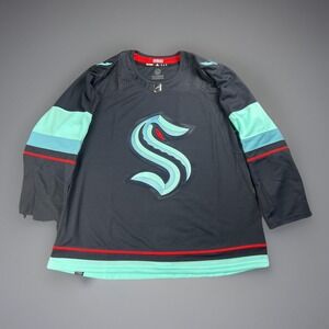 Seattle Kraken Adidas Authentic Home NHL Primegreen Jersey Navy Blue Size 56 NWT